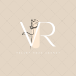 Velvet rose agency logo and illustration